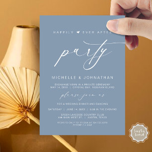 Invitation Heureux Jamais Après Le Dîner, Mariage Elopement