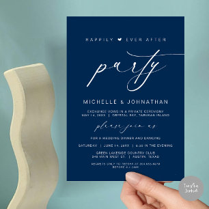 Invitation Heureux Jamais Après Le Dîner, Mariage Elopement