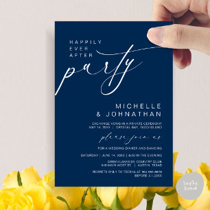 Invitation Heureux Jamais Après Le Dîner, Mariage Elopement