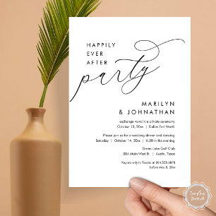 Invitation Heureux Jamais Après Le Dîner Mariage Elopement