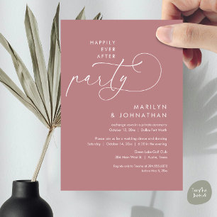 Invitation Heureux Jamais Après Le Dîner Mariage Elopement