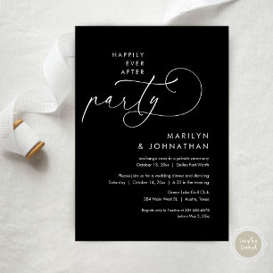 Invitation Heureux Jamais Après Le Dîner Mariage Elopement