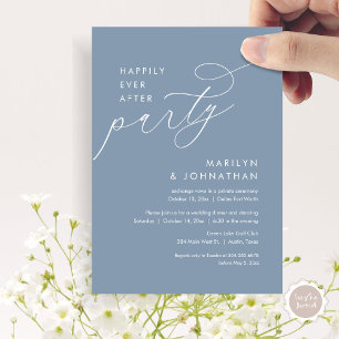 Invitation Heureux Jamais Après Le Dîner Mariage Elopement