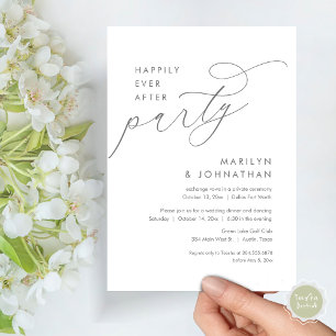 Invitation Heureux Jamais Après Le Dîner Mariage Elopement