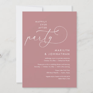 Invitation Heureux Jamais Après Le Dîner Mariage Elopement