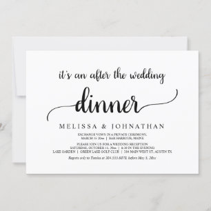Invitation Heureux Jamais Après Le Dîner Mariage Elopement