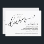 Invitation Heureux Jamais Après Le Dîner Mariage Elopement Pa<br><div class="desc">Marquez le début de votre éternité avec élégance en utilisant notre carte d'invitation à la célébration de l'élévation du mariage à thème contemporain noir et blanc, "Happily Ever After Dinner". Parfait pour les couples qui souhaitent profiter de leur joyeux événement, cette invitation exhale le raffinement avec un soupçon de jeu,...</div>