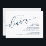 Invitation Heureux Jamais Après Le Dîner Mariage Elopement Pa<br><div class="desc">Marquez le début de votre éternité avec élégance en utilisant notre carte d'invitation à la célébration de l'élévation mariage à thème bleu marine contemporaine, "Happily Ever After Dinner". Parfait pour les couples qui souhaitent profiter de leur joyeux événement, cette invitation exhale le raffinement avec un soupçon de jeu, préparant le...</div>