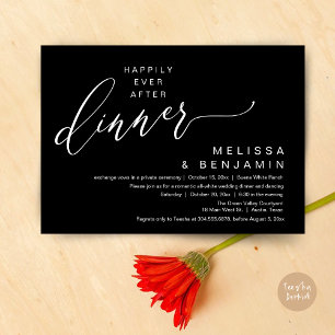 Invitation Heureux Jamais Après Le Dîner Mariage Parti romant