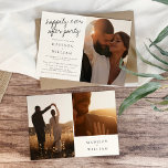 Invitation Heureux Jamais après le Mariage photo moderne du p<br><div class="desc">Heureux Jamais après la fête moderne Faire-part de mariage photo</div>