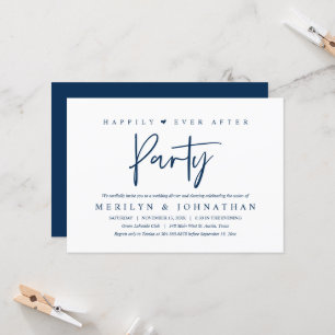 Invitation Heureux Jamais après le minimaliste du parti Maria