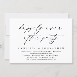 Invitation Heureux Jamais après le parti Mariage Elopement