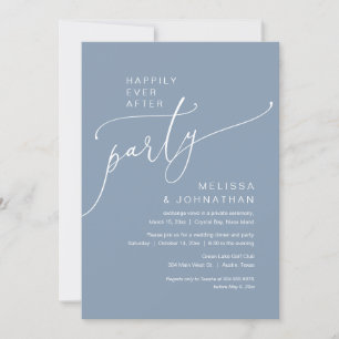 Invitation Heureux Jamais après le parti Mariage Elopement