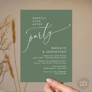 Invitation Heureux Jamais après le parti Mariage Elopement