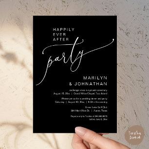 Invitation Heureux Jamais après le parti Mariage Elopement