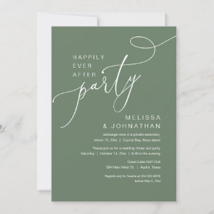 Invitation Heureux Jamais après le parti Mariage Elopement
