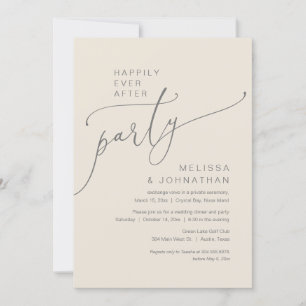 Invitation Heureux Jamais après le parti Mariage Elopement