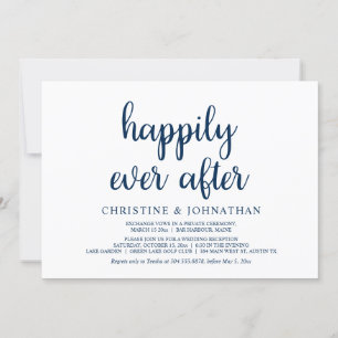 Invitation Heureux Jamais après l'invitation du parti Mariage