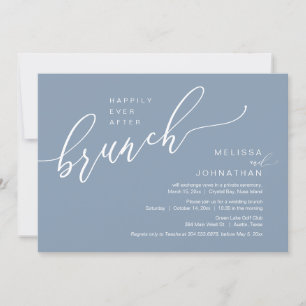 Invitation Heureux Jamais après Mariage Elopement Brunch