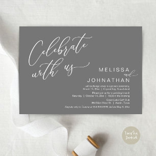 Invitation Heureux Jamais après Mariage Elopement Brunch