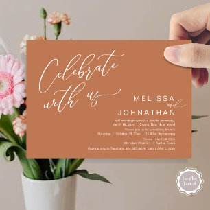 Invitation Heureux Jamais après Mariage Elopement Brunch