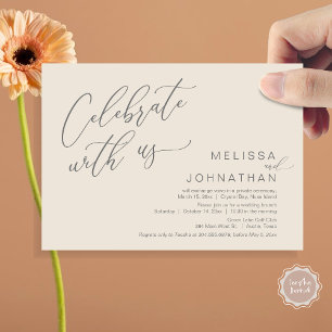 Invitation Heureux Jamais après Mariage Elopement Brunch