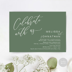 Invitation Heureux Jamais après Mariage Elopement Brunch