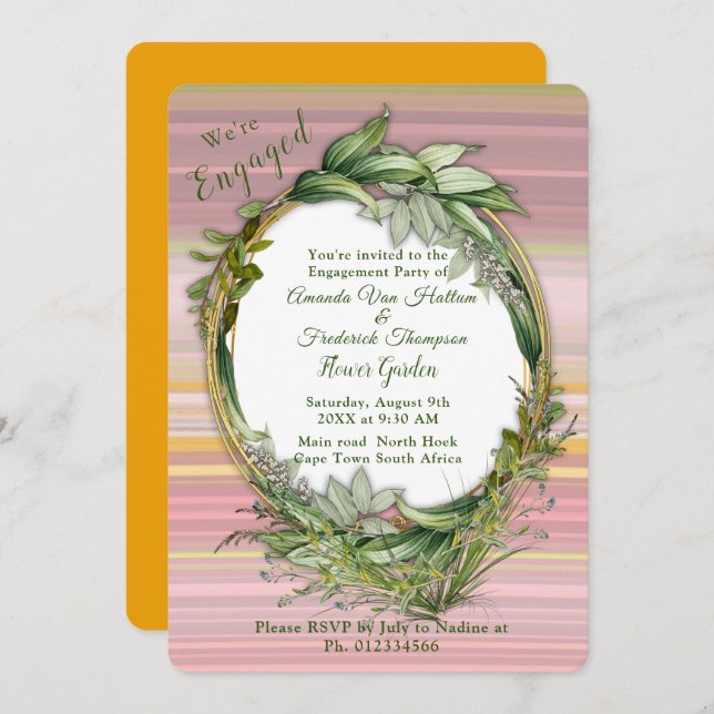 Invitation Heureux optimisme gai abstrait (Devant / Derrière)