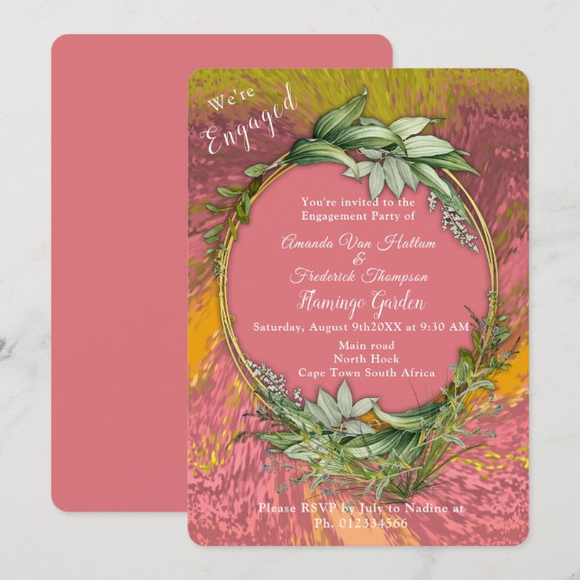 Invitation Heureux optimisme gai abstrait (Devant / Derrière)