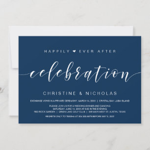 Invitation Heureux pour l'après, Mariage Elopement Diner Invi