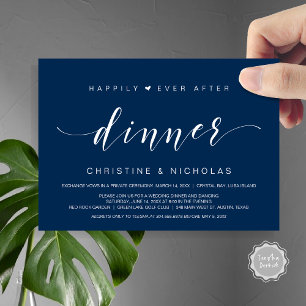 Invitation Heureux pour l'après, Mariage Elopement Diner Invi