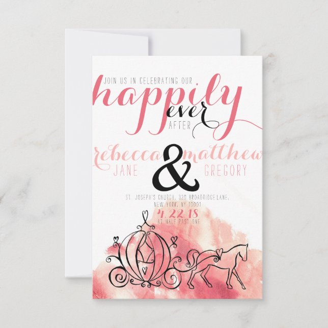 Invitation Heureux pour toujours ! (Devant)