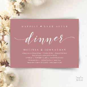 Invitation Heureux pour toujours après dîner, Moderne Minimal