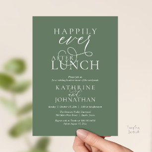 Invitation Heureux Pour Toujours Après le Déjeuner de Mariage