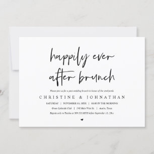 Invitation Heureux pour toujours, brunch, après-mariage