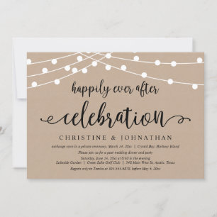 Invitation Heureux Pour Toujours, Célébration de Mariage en I