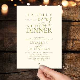 Invitation Heureux pour toujours, dîner de réception de maria
