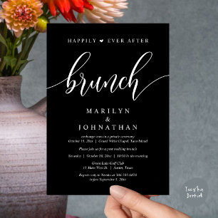 Invitation Heureux toujours après Brunch, Mariage de poste