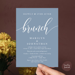 Invitation Heureux toujours après Brunch, Mariage de poste