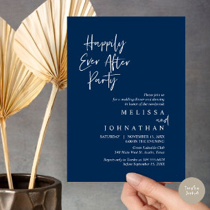 Invitation Heureux toujours après la fête, dîner Mariage Elop