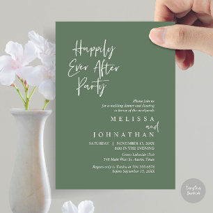 Invitation Heureux toujours après la fête, dîner Mariage Elop
