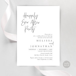 Invitation Heureux toujours après la fête, dîner Mariage Elop