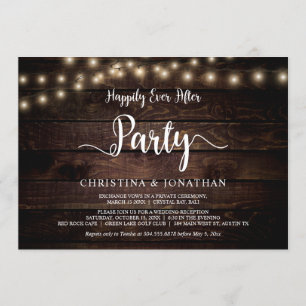 Invitation Heureux toujours après la fête, String Light Elope