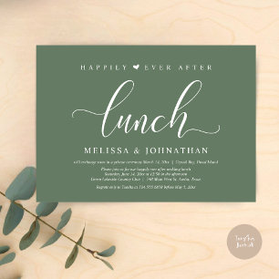 Invitation Heureux toujours après le déjeuner, Mariage Elopem