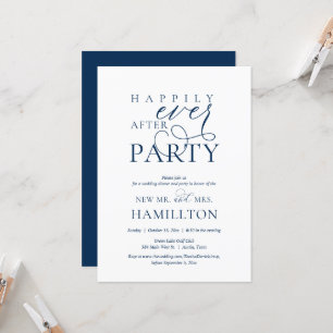 Invitation Heureux toujours après le dîner de Mariage de post