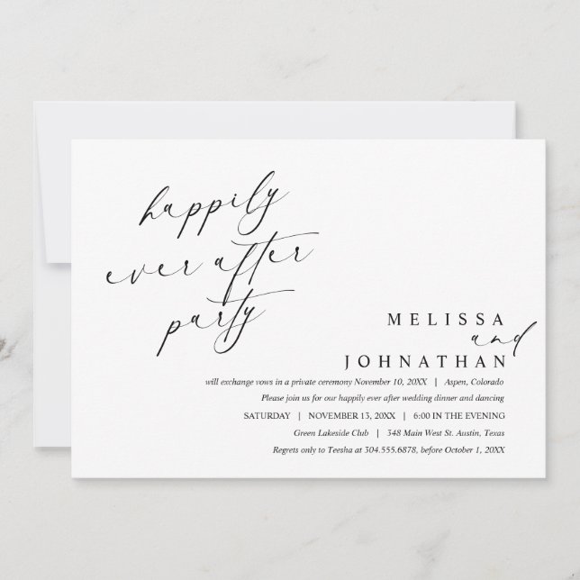 Invitation Heureux toujours après le dîner fête et la danse (Devant)