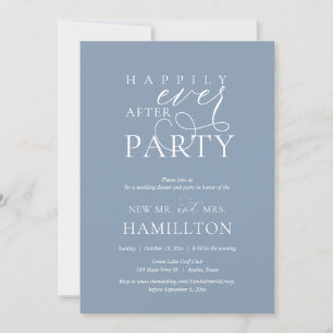 Invitation Heureux toujours après le dîner Mariage et la fête