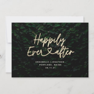 Invitation Heureux toujours après le mariage de feuillage mod