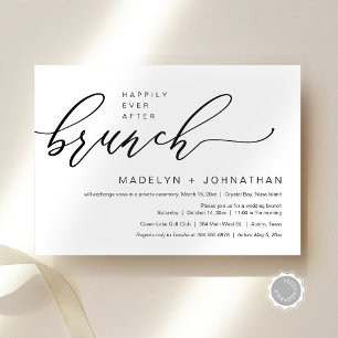 Invitation Heureux toujours après le Mariage Elopement Brunch
