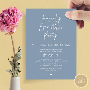 Invitation Heureux toujours après, Mariage Elopement Diner Pa